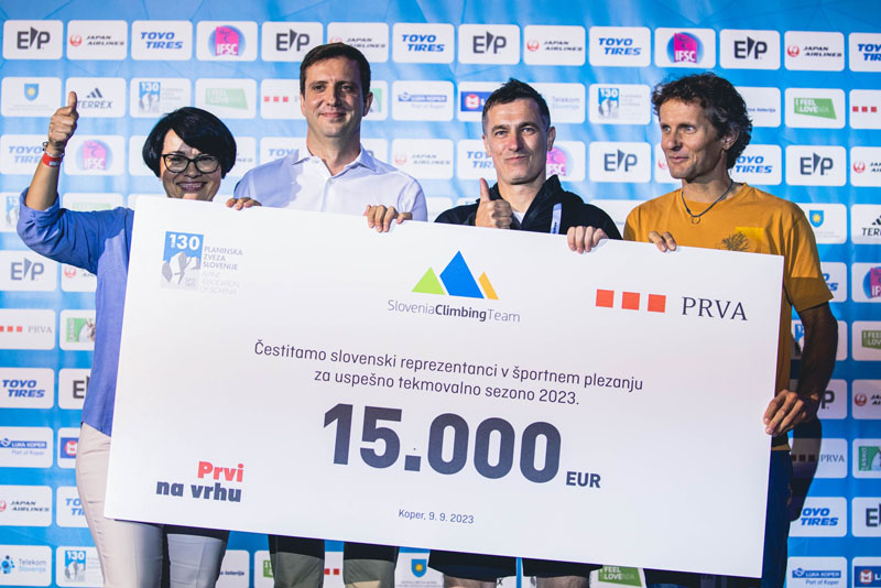 PRVA je generalni sponzor Slovenske reprezentance v športnem plezanju