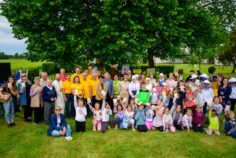 Na zadnji otvoritvi učnega čebelnjaka PRVA čebela na Osnovni šoli Veržej, maj 2025.